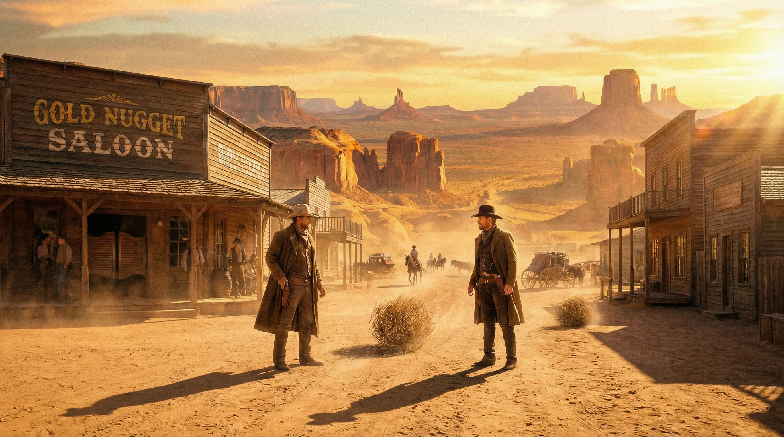 西部牛仔决斗场景 - 炸金花 竞技